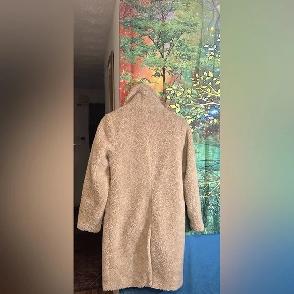 Abercrombie & Fitch Tan Sherpa Jacket w Pockets: New No Tags - Picture 2 of 8